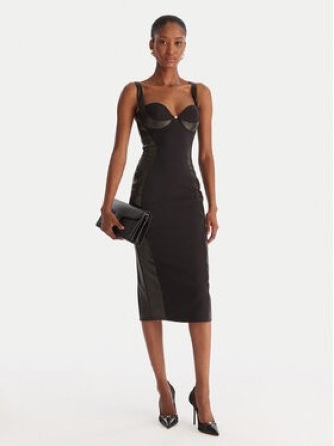 Elisabetta Franchi Sukienka koktajlowa AB-838-57E2-V480 Czarny Slim Fit
