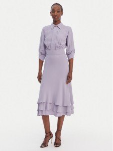 Elisabetta Franchi Sukienka koktajlowa AB-923-61E2 Fioletowy Regular Fit