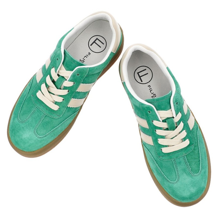 Zielone Sneakersy Filippo Sportowe Obuwie Damskie