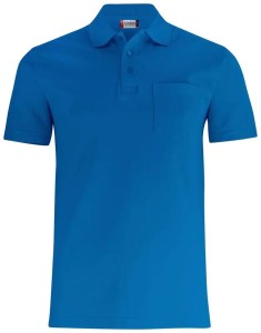 clique Basic Polo Pocket — unisexowa koszulka polo z kieszenią – royal blue