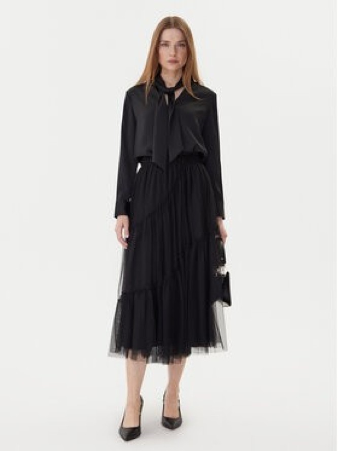 TWINSET Spódnica tiulowa 252LI2RAA Czarny Regular Fit