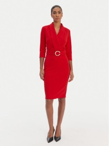 Rinascimento Sukienka koktajlowa CFC0126777003 Czerwony Slim Fit