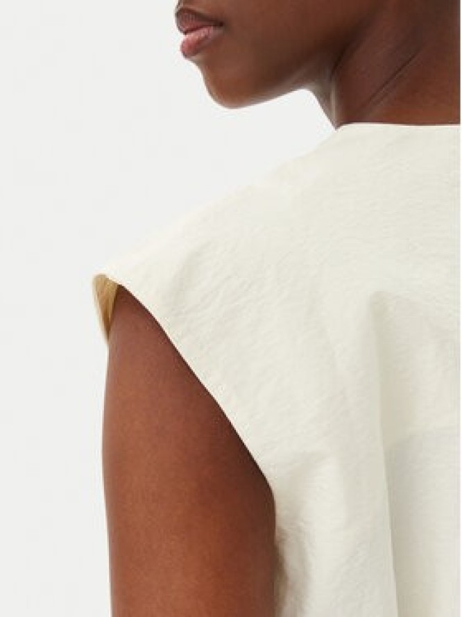 Marella Bluzka Bronzo 2513161072200 Écru Slim Fit