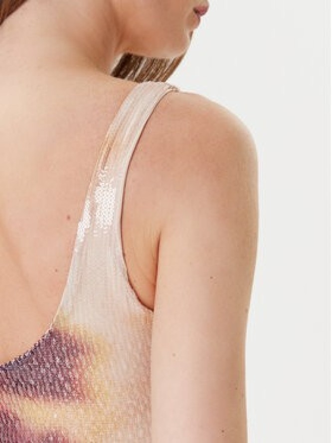 Eleh Sukienka koktajlowa ESS250126 Écru Regular Fit