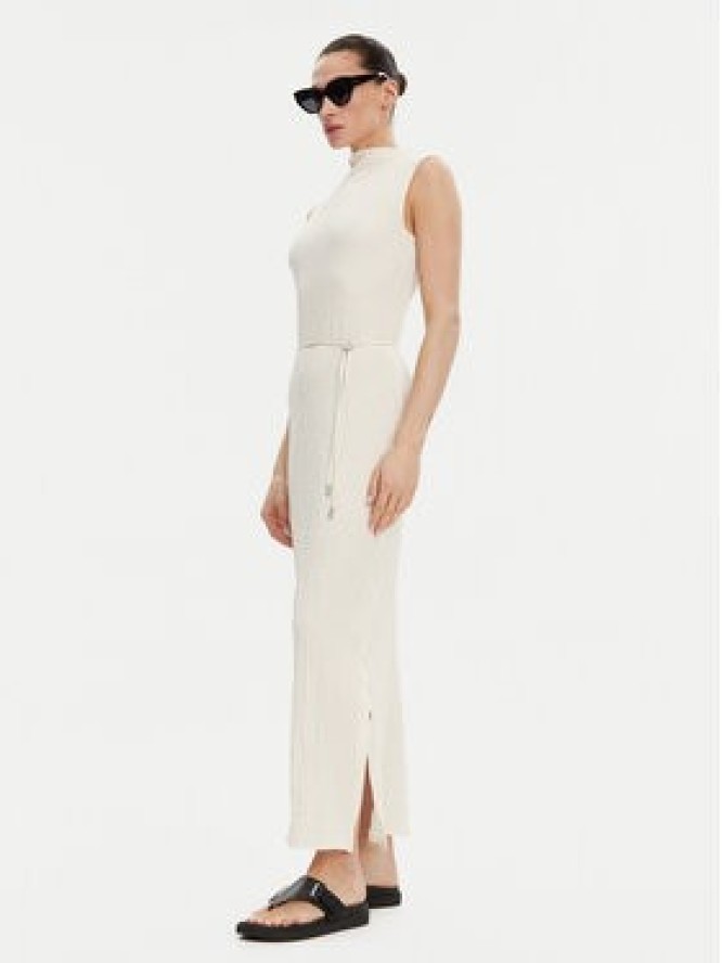 Calvin Klein Sukienka letnia K20K208304 Écru Slim Fit