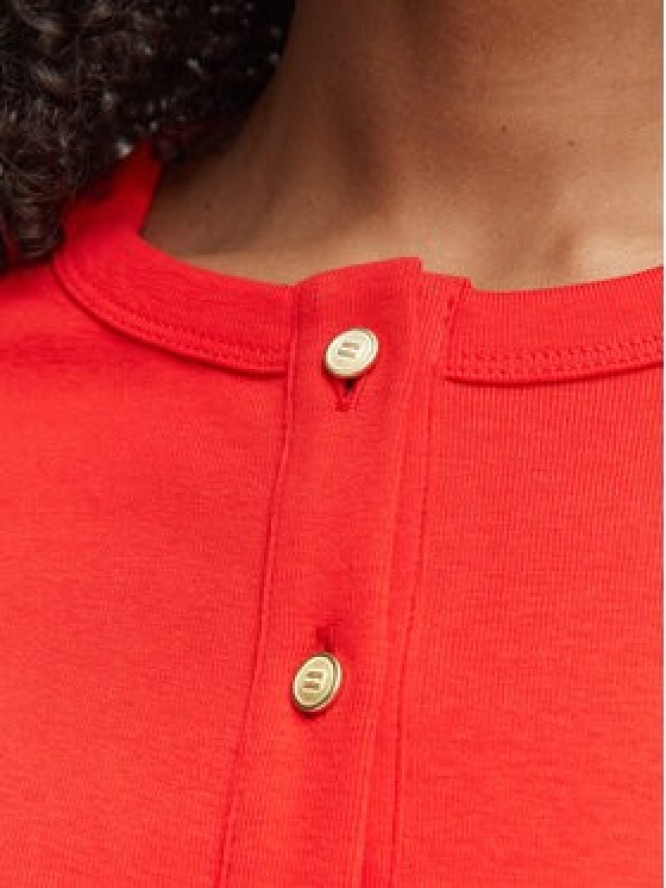 Tommy Hilfiger Bluzka WW0WW48709 Czerwony Slim Fit