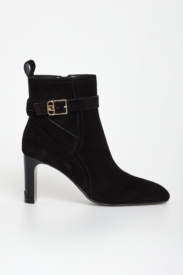 Botki zamszowe na obcasie LIU JO