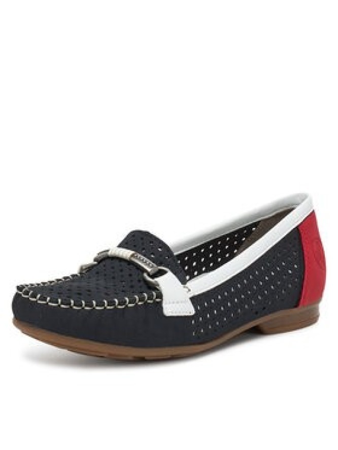 Rieker Mokasyny 40065-14 Granatowy