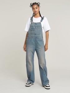 G-Star Ogrodniczki dżinsowe w kolorze niebieskim rozmiar: M