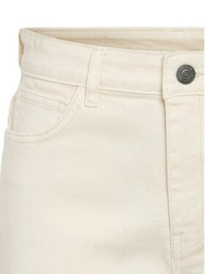 Noisy May Szorty jeansowe Moni 27029546 Beżowy Slim Fit