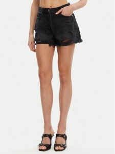 Silvian Heach Szorty jeansowe GPP25123SH Czarny Regular Fit