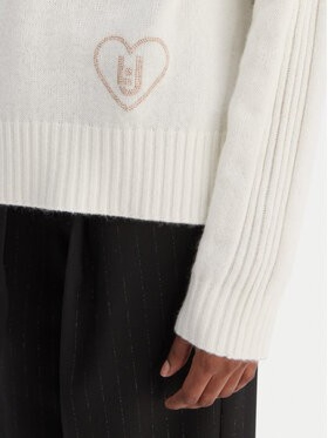 Liu Jo Sweter MF5444 MS76L Écru Regular Fit