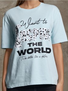 Koszulka z nadrukiem - błękitny