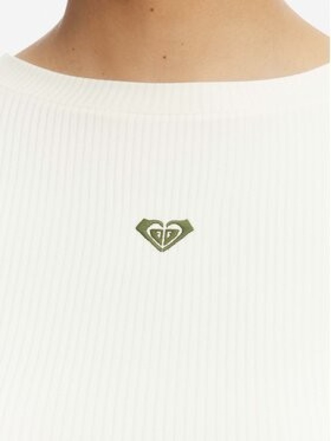 Roxy Longsleeve ERJKT04364 Biały Slim Fit