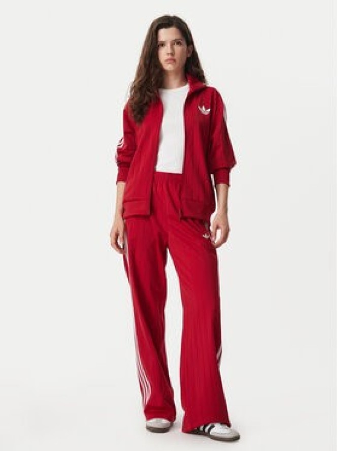 adidas Spodnie dresowe Pinstripe Firebird Loose Trackpant KS9977 Czerwony Wide Leg