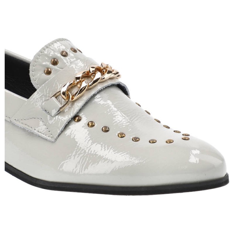 Szare Lordsy Lamanti Damskie Stylowe Obuwie