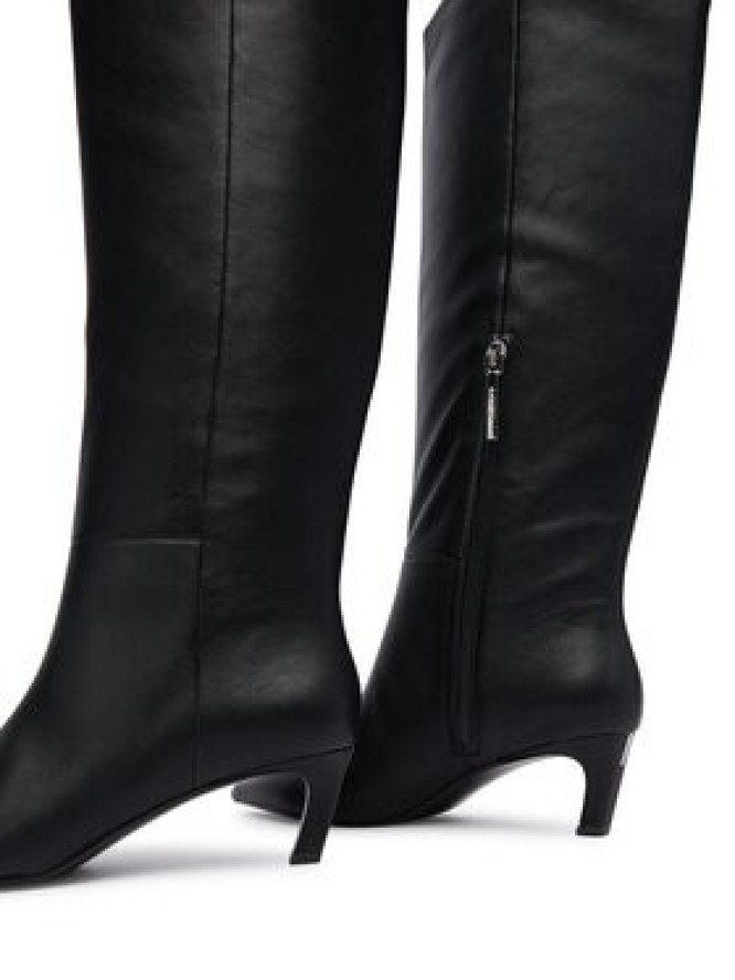 Calvin Klein Kozaki Ess Kitten Heel Long Boots HW0HW02690 Czarny