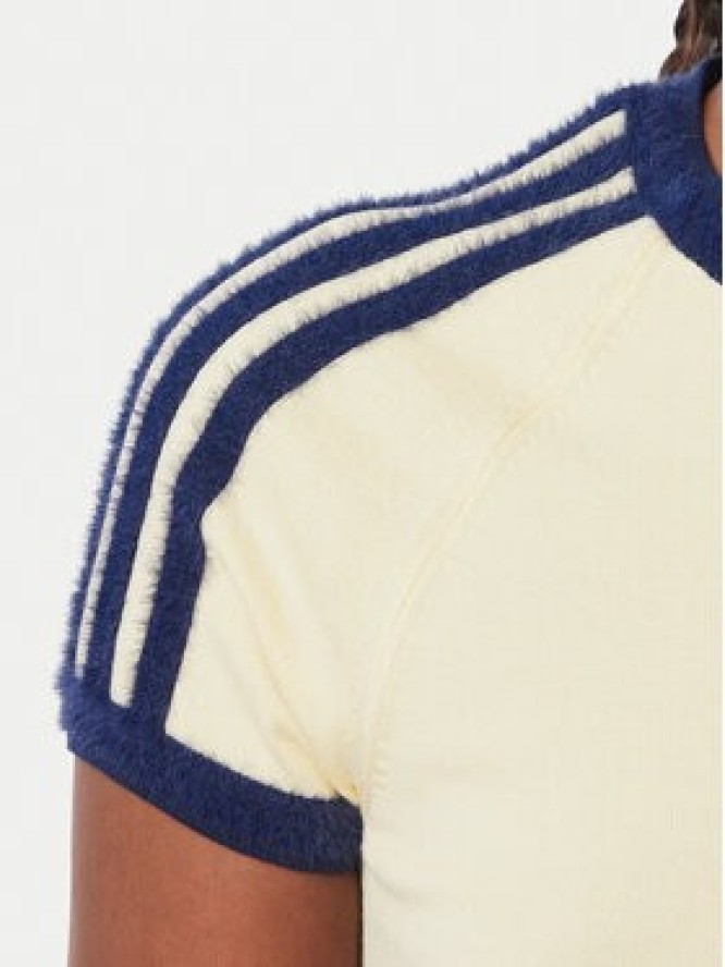 adidas T-Shirt KS7376 Kremowy Slim Fit