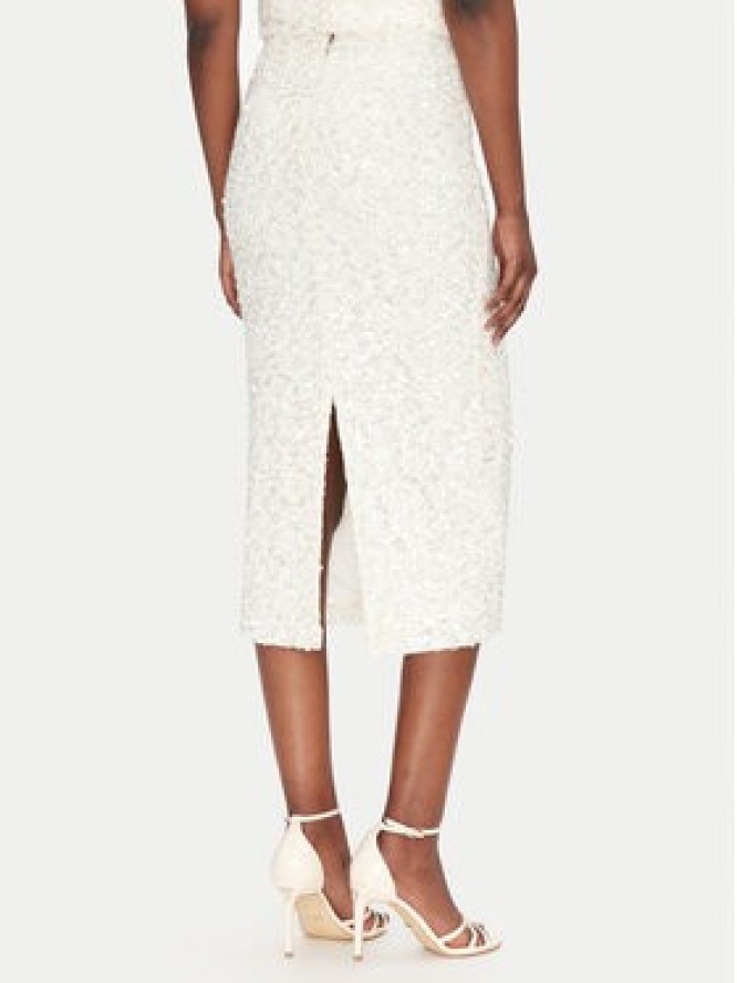 ViCOLO Spódnica midi TS0397 Biały Regular Fit