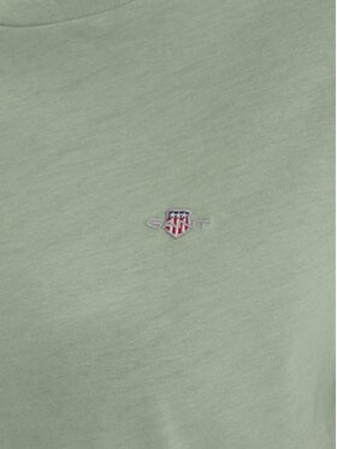 Gant T-Shirt Shield 4200200 Zielony Regular Fit
