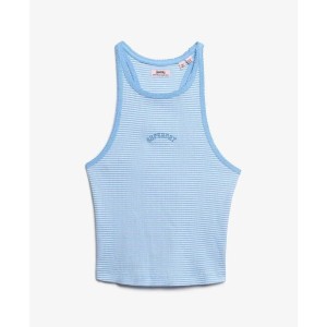 Tank top w paski z plecami w stylu sportowym i logo dla kobiet Superdry Essentia