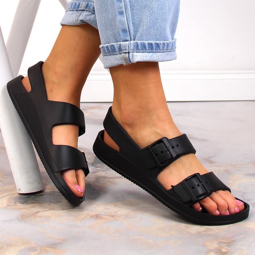 Sandały damskie sportowe piankowe czarne Big Star LL274745