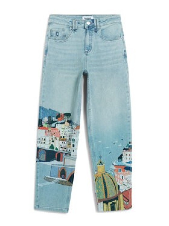 Desigual Jeansy Amalfi 26SWDD01 Kolorowy Tapered Fit