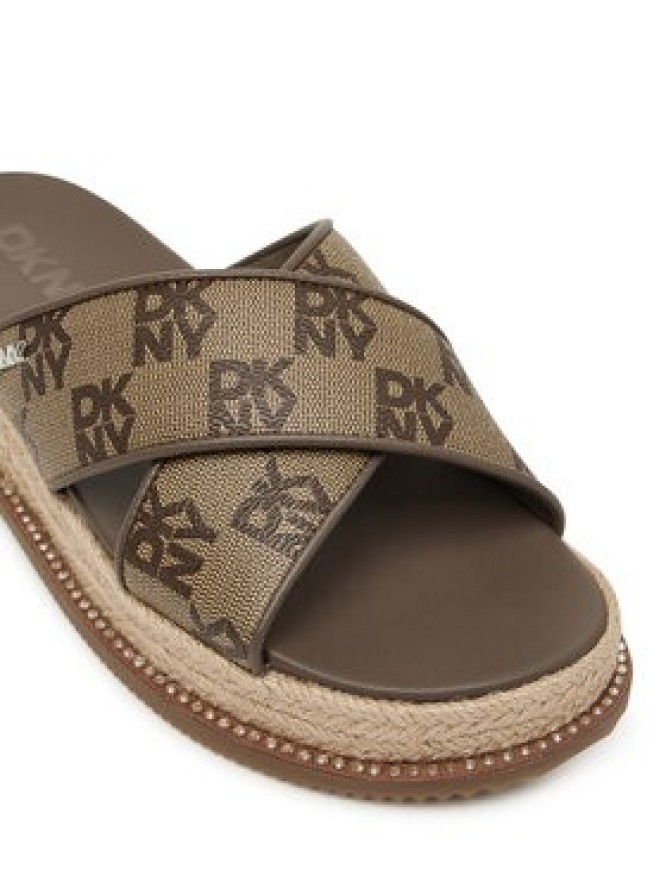 DKNY Klapki K1666574 Brązowy