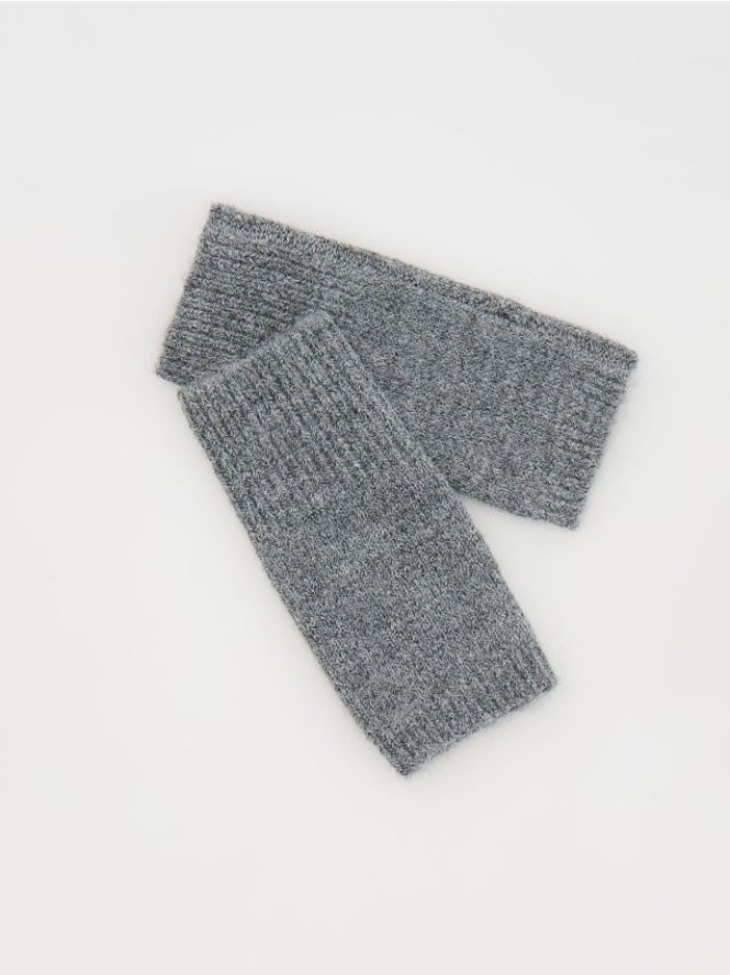 Mitenki z domieszką wełny - ciemnoszary