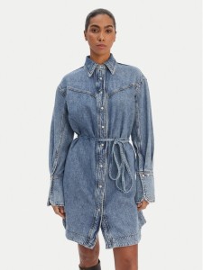 BOSS Sukienka jeansowa 50557046 Niebieski Regular Fit