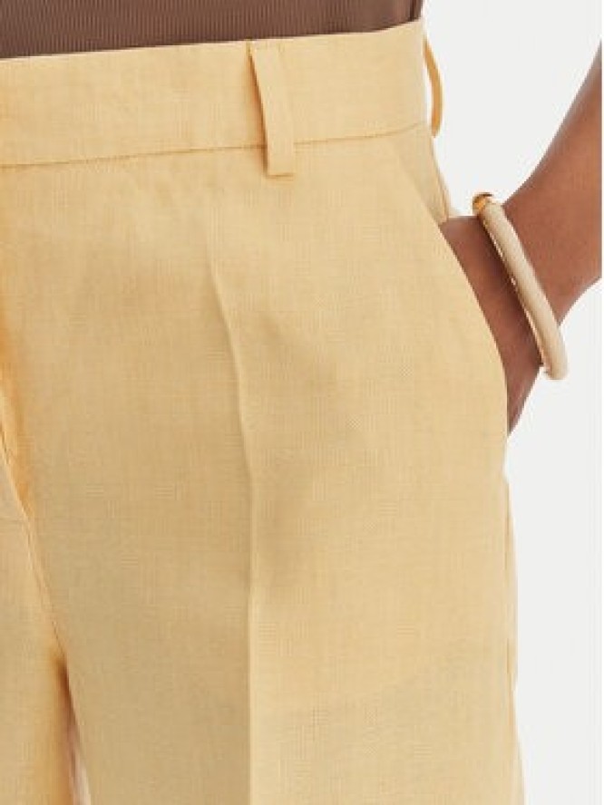 Weekend Max Mara Spodnie materiałowe Malizia 2615131112 Żółty Straight Fit