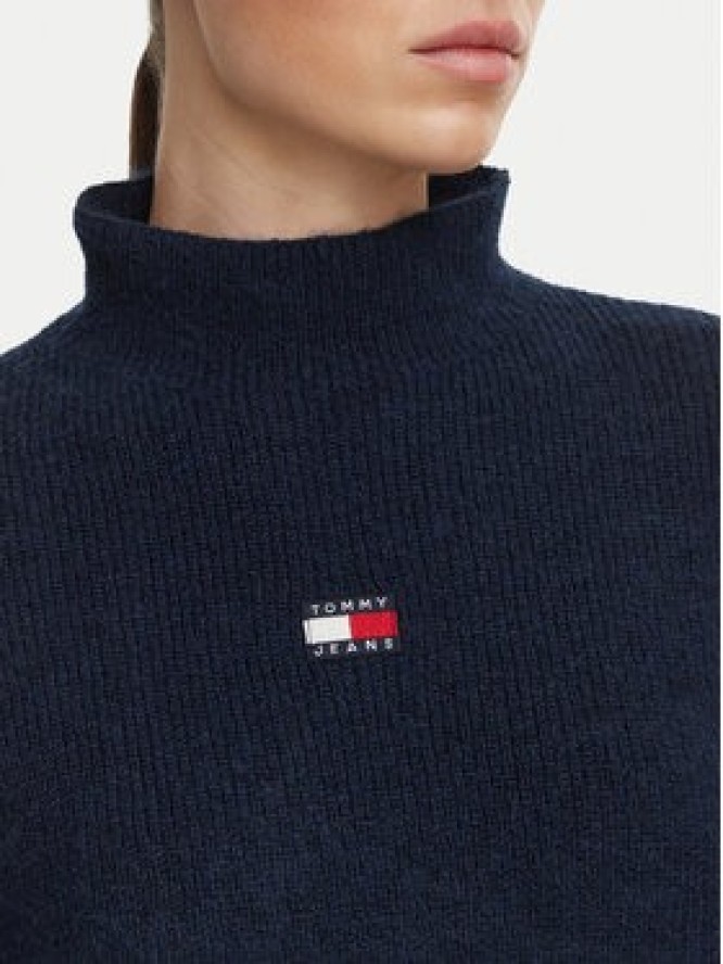 Tommy Jeans Sweter Badge DW0DW23349 Granatowy Relaxed Fit