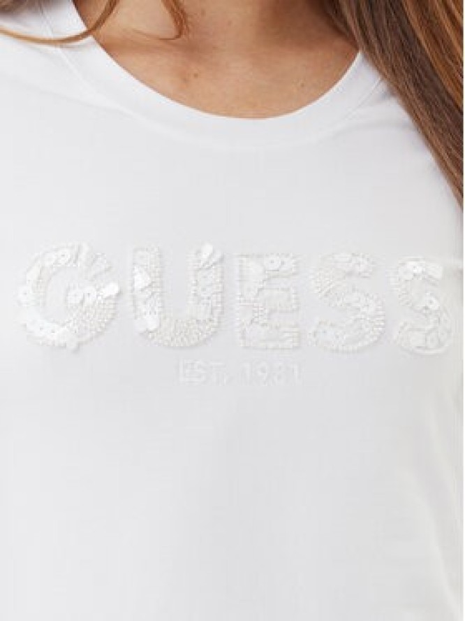 Guess T-Shirt W5GI17 J1314 Biały Slim Fit
