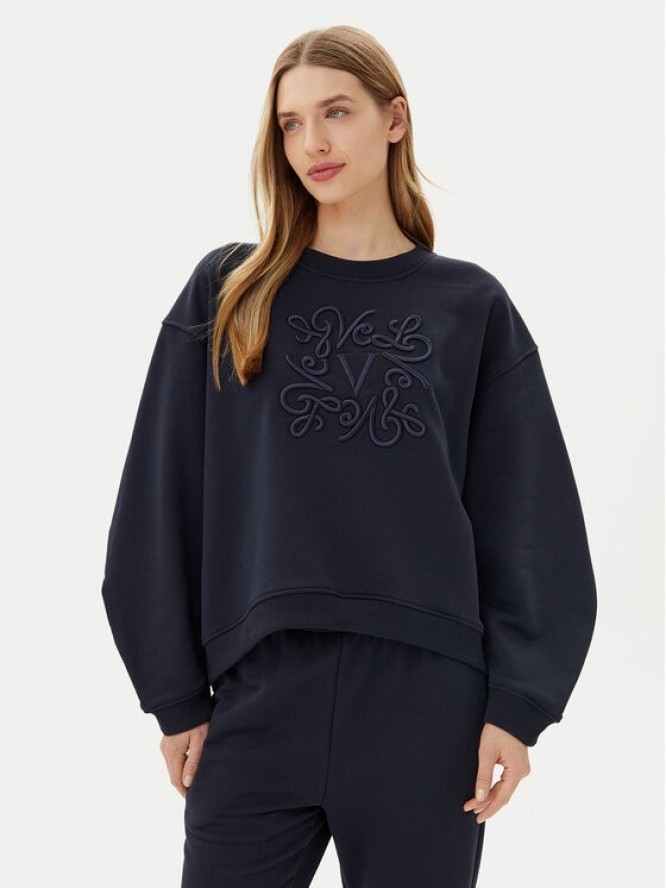 ViCOLO Bluza RD0178 Granatowy Reglan Fit