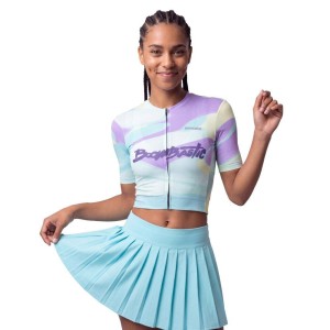 Damska koszulka kolarska crop top Boombastic Siroko BBC M8-W Boom Crop Green