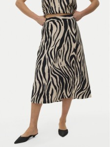 Vero Moda Spódnica midi Mymilo 10340419 Czarny Regular Fit