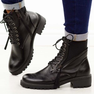 Czarne botki damskie, trapery Vinceza 58559