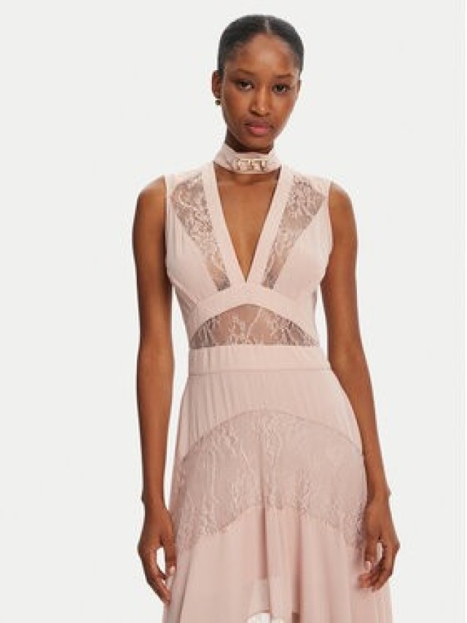 Babylon Sukienka wieczorowa EL0731 Różowy Regular Fit