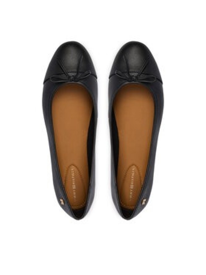 Tommy Hilfiger Baleriny Hilfiger Smooth Lthr Ballet FW0FW09241 Czarny
