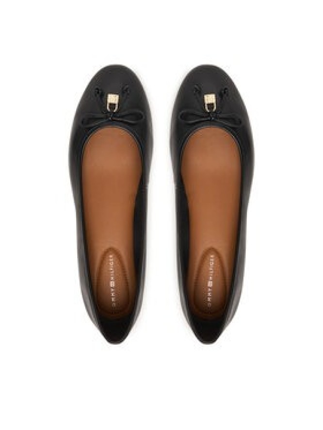 Tommy Hilfiger Baleriny Smooth Lthr Ballet FW0FW09006 Czarny