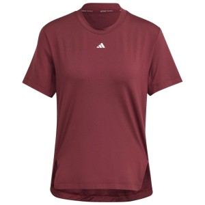 Koszulka damska adidas Versatile Tee burgundowa - materiał elastyczny, Aeroready