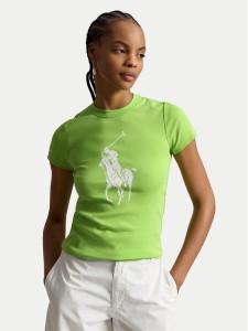 Polo Ralph Lauren T-Shirt 211A96259004 Zielony jasny Slim Fit