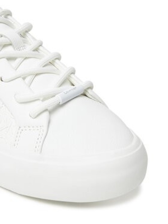 Calvin Klein Sneakersy Vulc Lace Up Mono Pu HW0HW02573 Biały