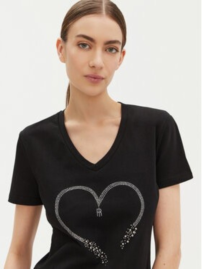 Fracomina T-Shirt FP25ST3007J401N5 Czarny Regular Fit