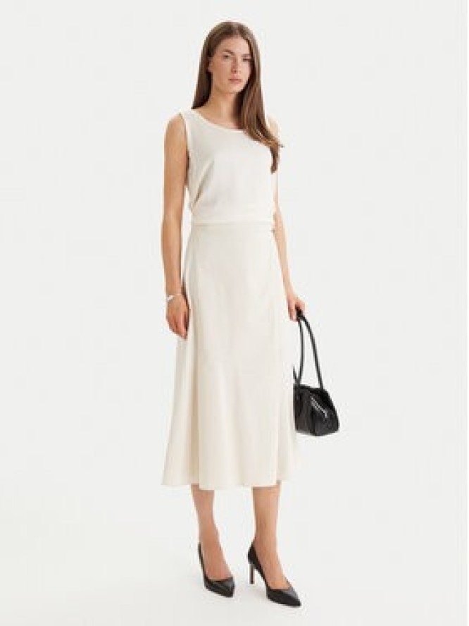 BOSS Spódnica trapezowa Vuleran 1 50557420 Écru Regular Fit