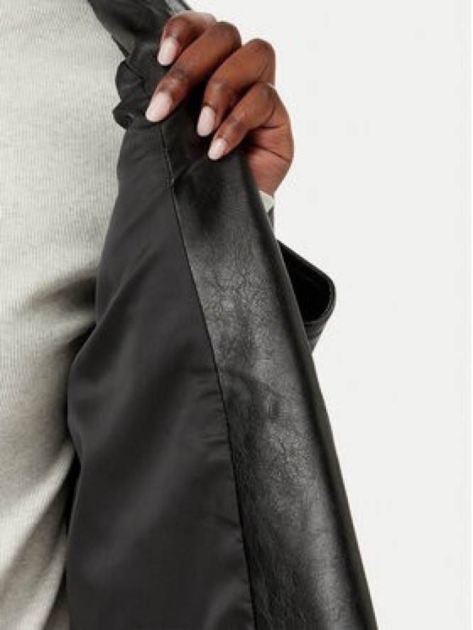 Calvin Klein Jeans Kurtka z imitacji skóry LV047G515G Czarny Relaxed Fit
