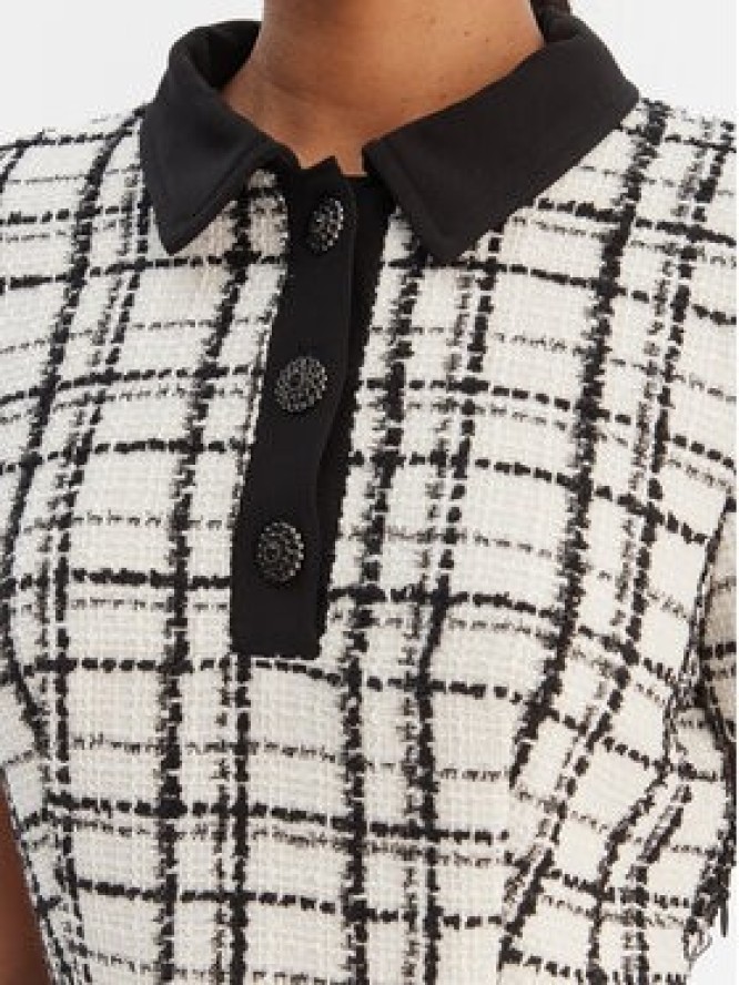 Morgan Sukienka dzianinowa 261-RNOLIA Écru Slim Fit