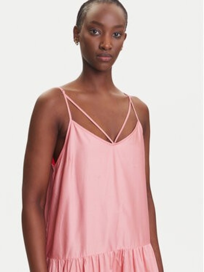 Fracomina Sukienka letnia FJ25SD3001W400E5 Koralowy Relaxed Fit