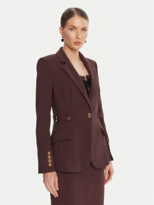 Elisabetta Franchi Marynarka GI-175-56E2 Bordowy Regular Fit