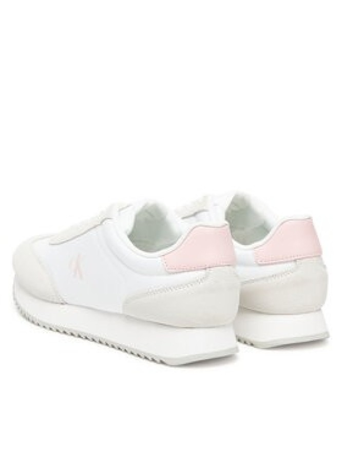 Calvin Klein Jeans Sneakersy Runner Laceup Mg Nylon Mix YW0YW01828 Biały